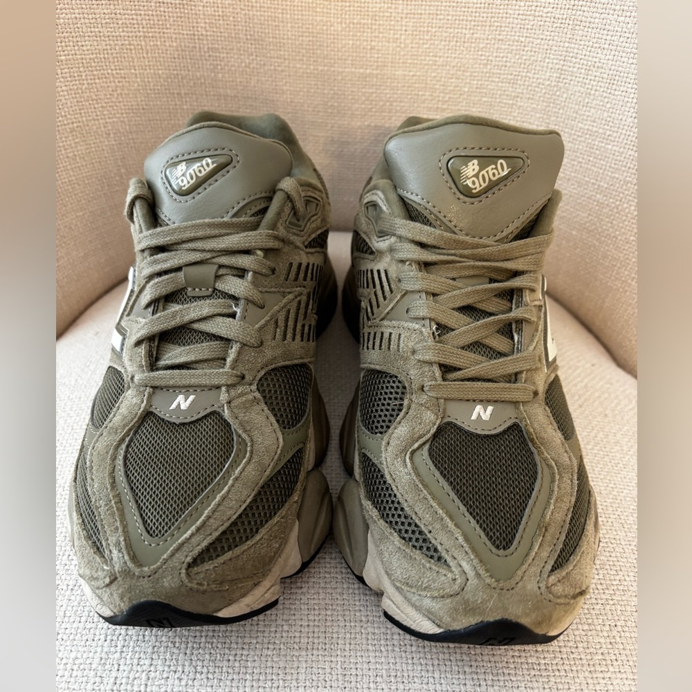 New Balance 9060 Olive Green Sneakers